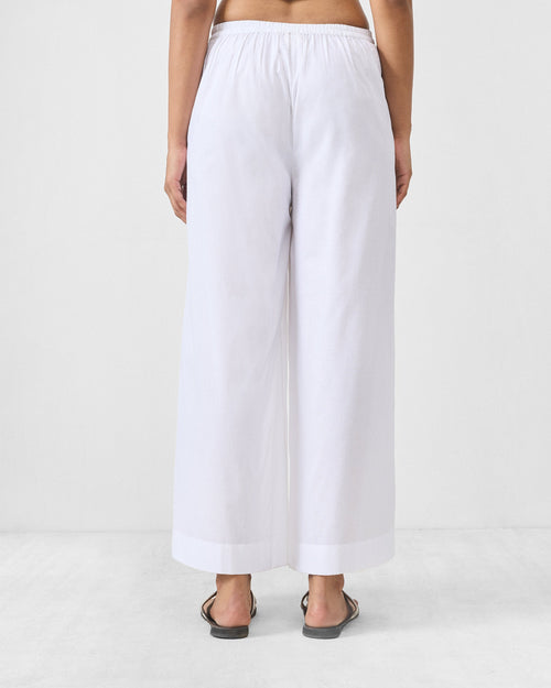 Basic Pyjama - White & Fuchsia