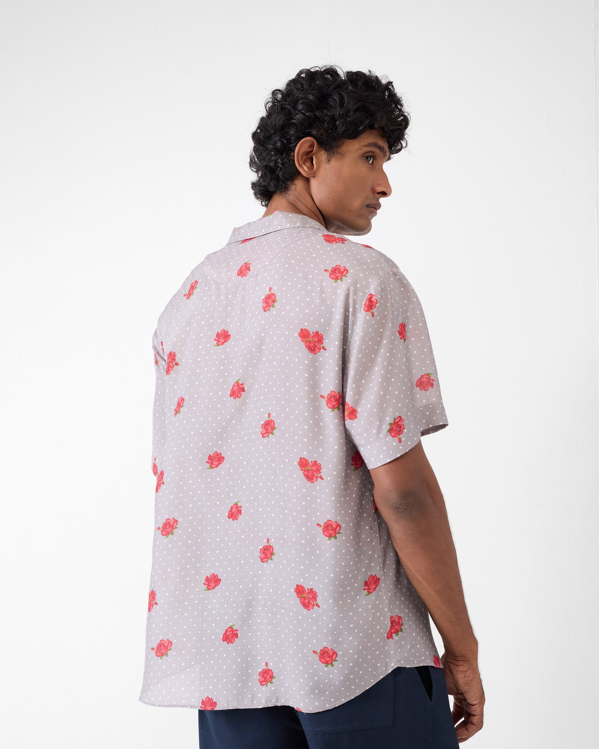 Mistari Shirt - Charcoal Print