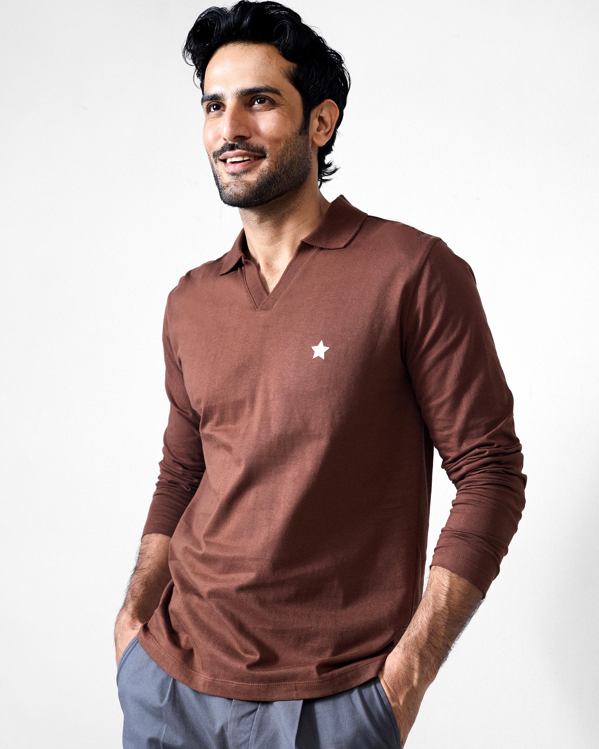 Haze Polo T-Shirt - Brown