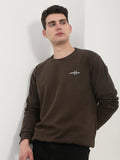 Men's Brown Solid Sweatshirt