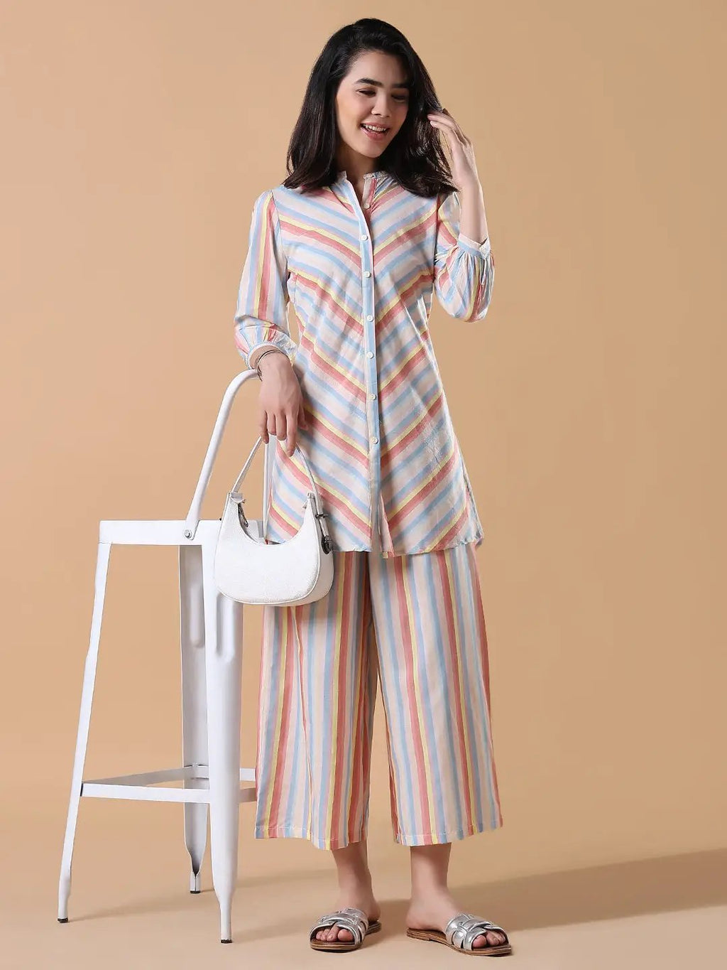 Women's Multicolored Printed Co-ords Set