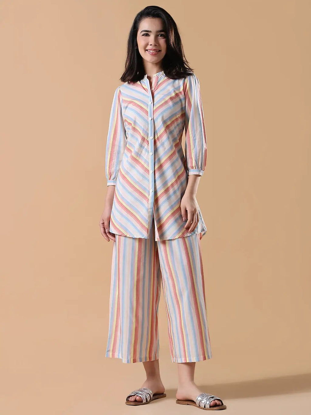 Women's Multicolored Printed Co-ords Set