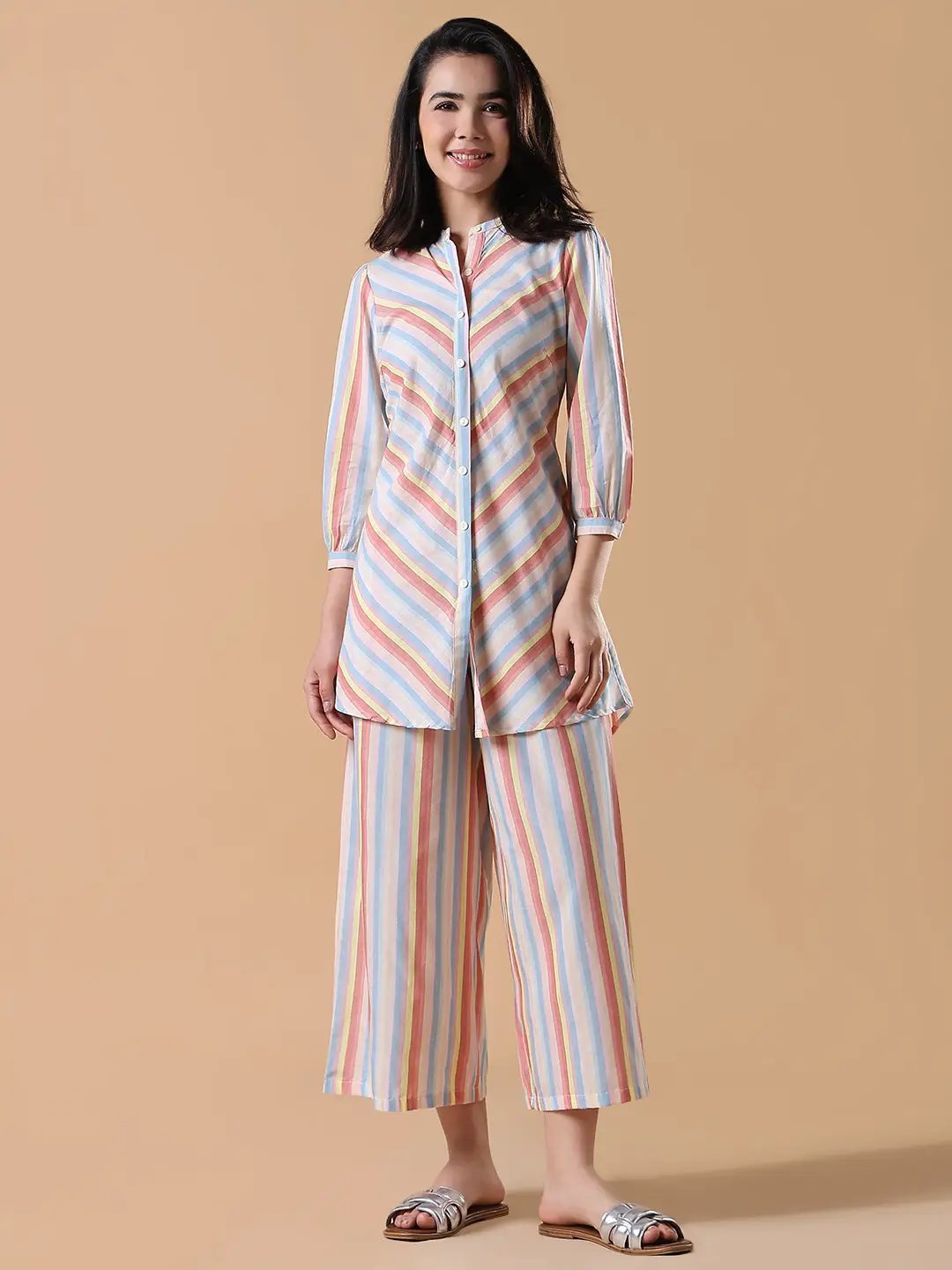 Women's Multicolored Printed Co-ords Set