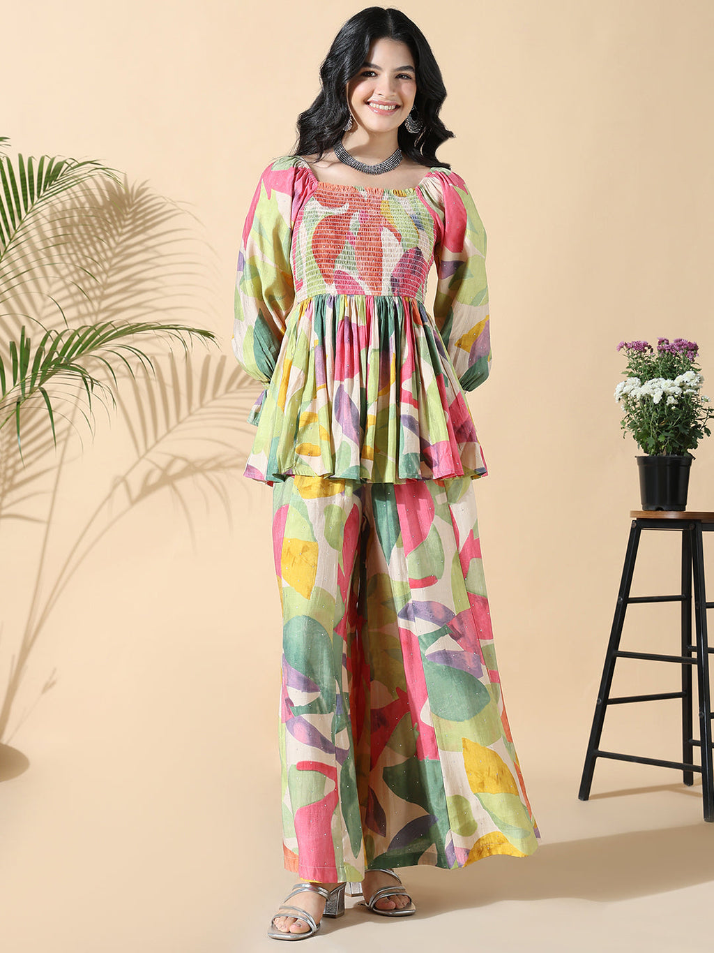 Women's Multicolored Printed Co-ords Set