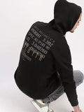 Men's Black Graphic Hoodie
