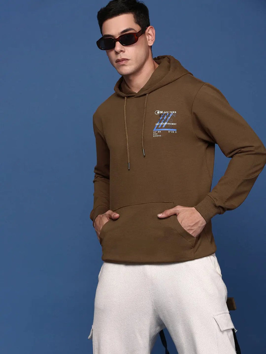 Men's Solid Brown Hoodie