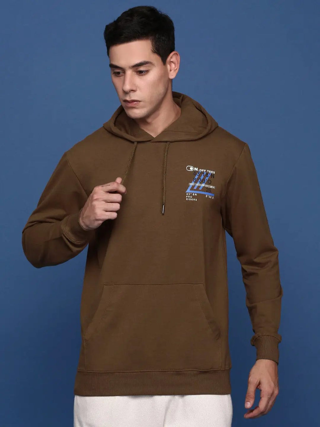 Men's Solid Brown Hoodie