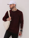 Men's Maroon Full Sleeve Sweater
