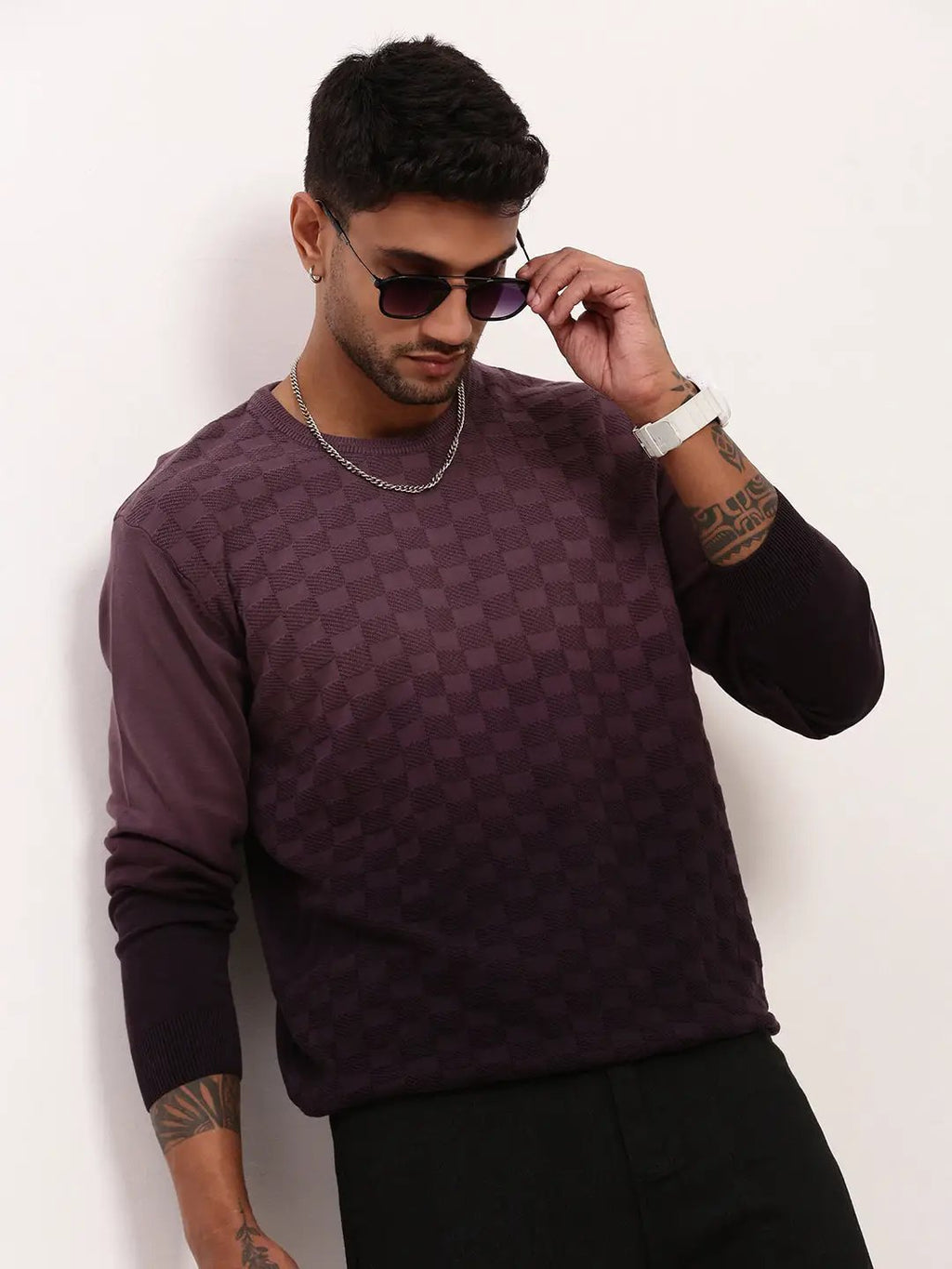 Men's Purple Ombre Sweater