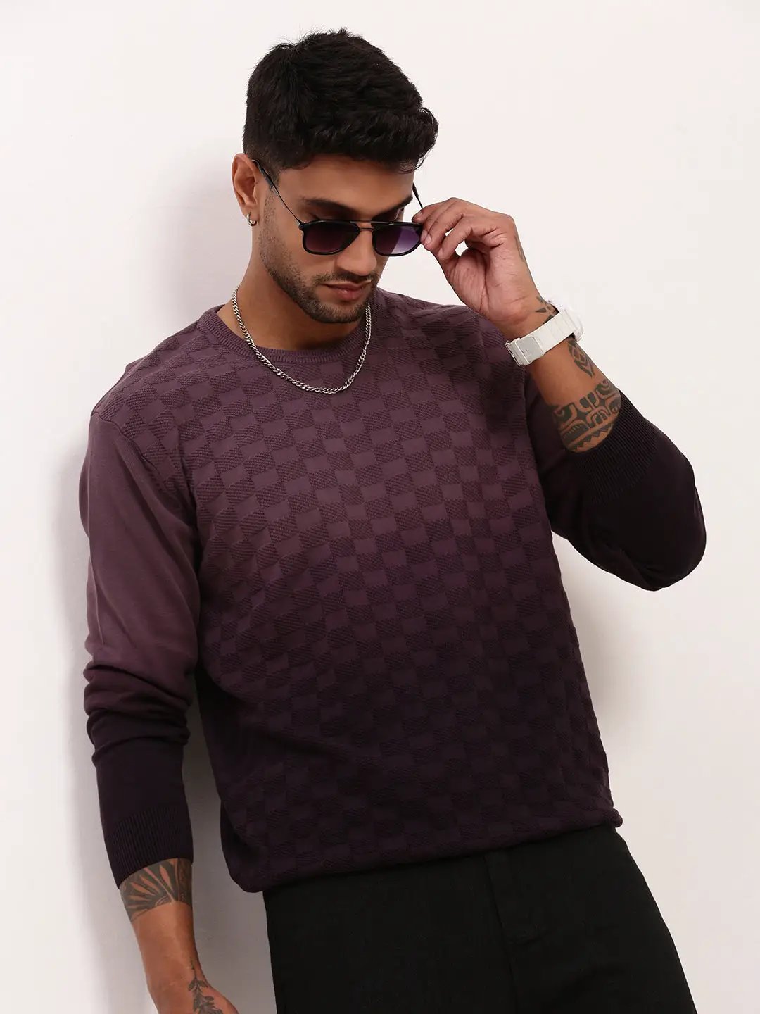 Men's Purple Ombre Sweater