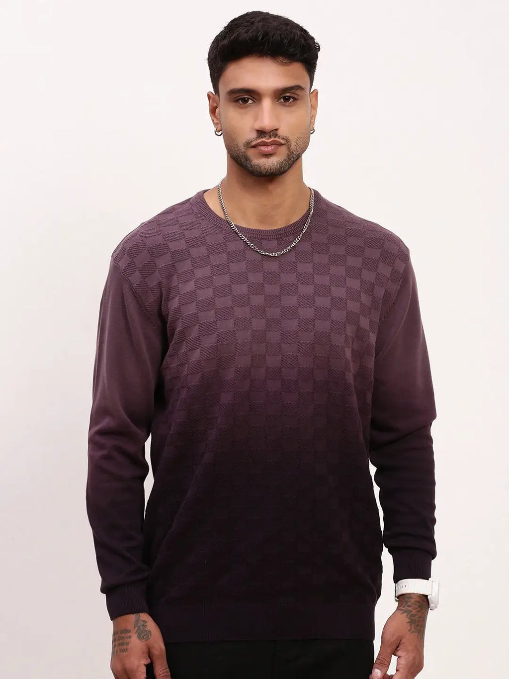 Men's Purple Ombre Sweater