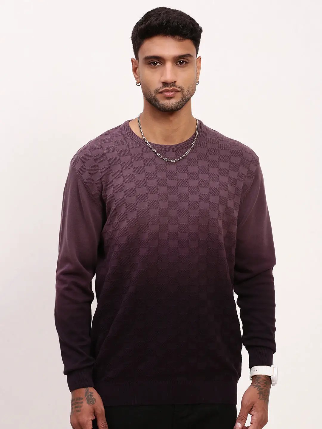 Men's Purple Ombre Sweater