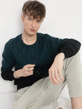 Men's Blue Ombre Textured Sweater