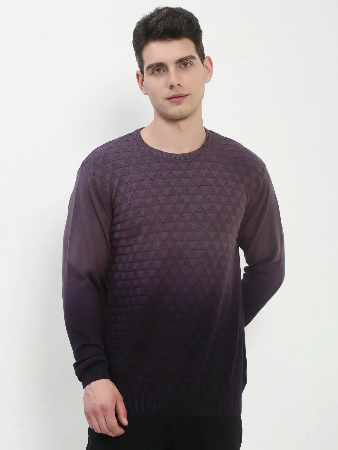 Men's Purple Ombre Sweater