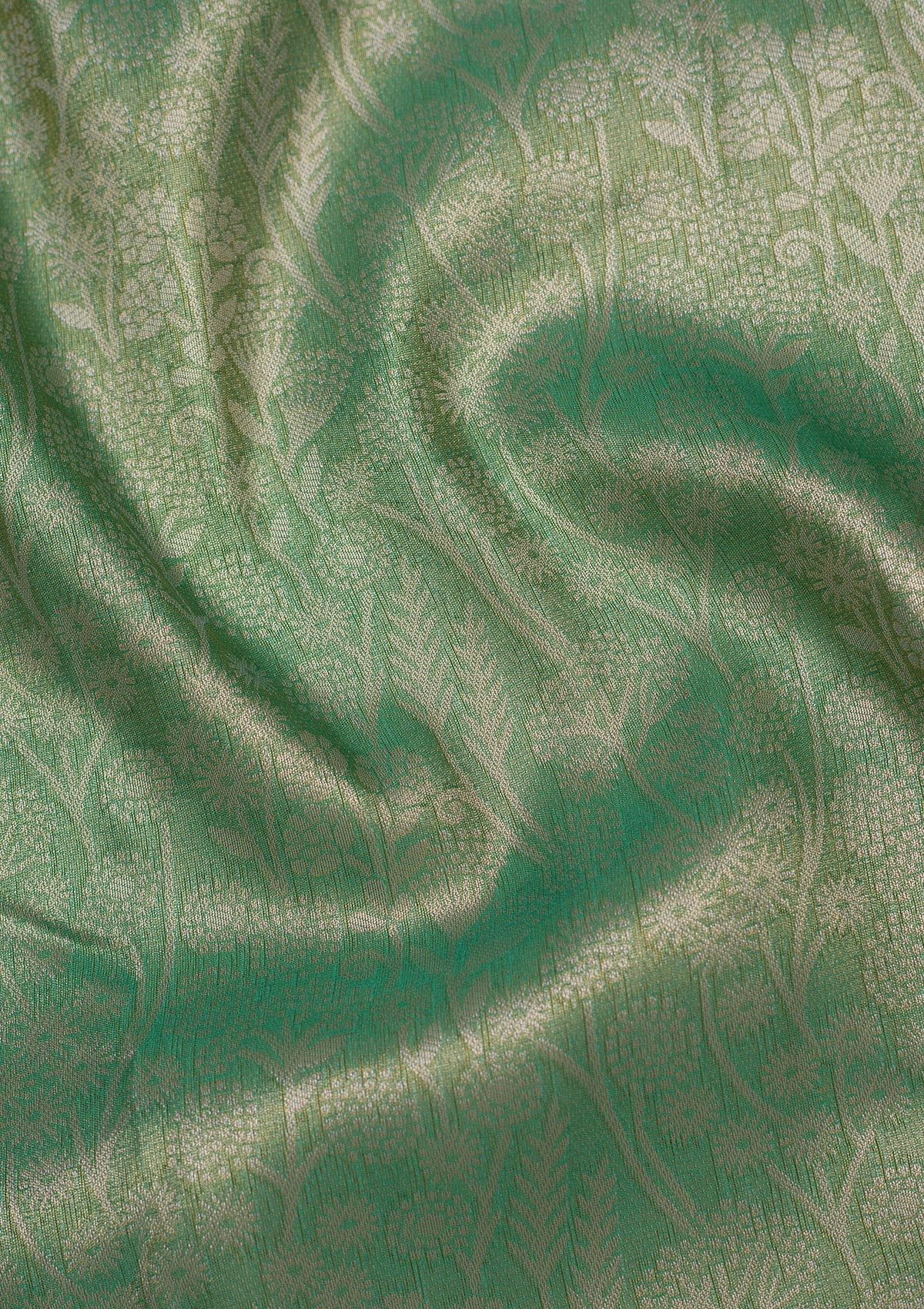 Sea Green Zariwork Art Silk Saree