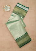 Sea Green Zariwork Art Silk Saree