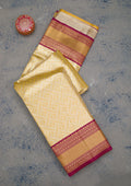 Yellow Zariwork Art Silk Saree