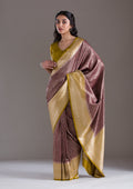 Dark Maroon Zariwork Art Silk Saree