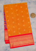 Orange Zariwork Pure Silk Saree