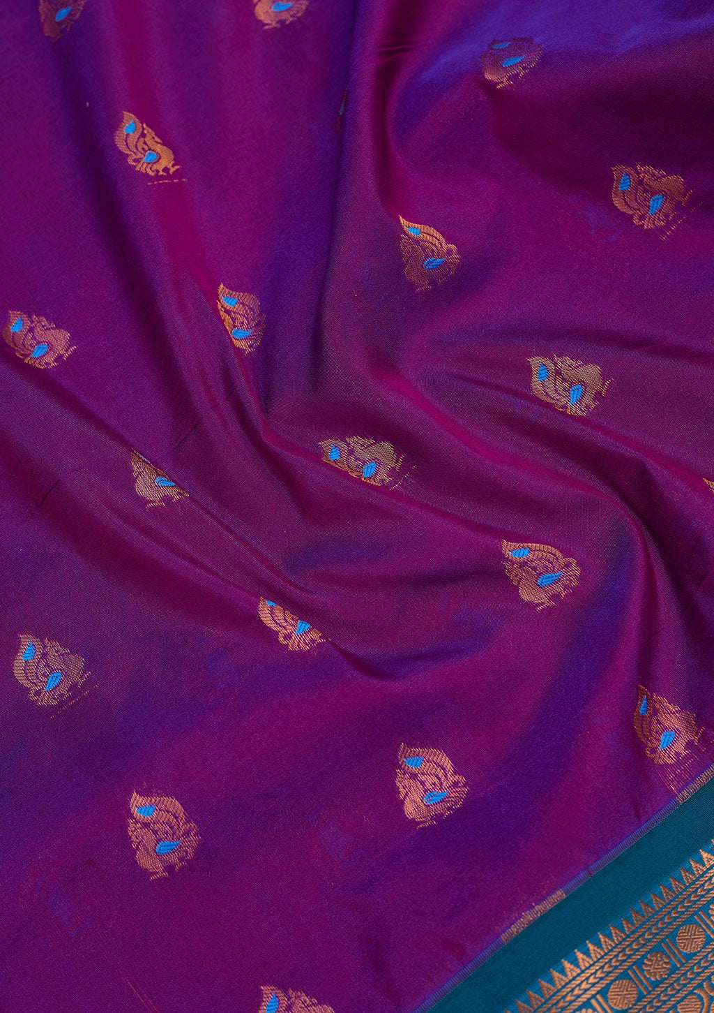 Purple Zariwork Pure Silk Saree
