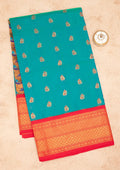 Rama Green Zariwork Pure Silk Saree