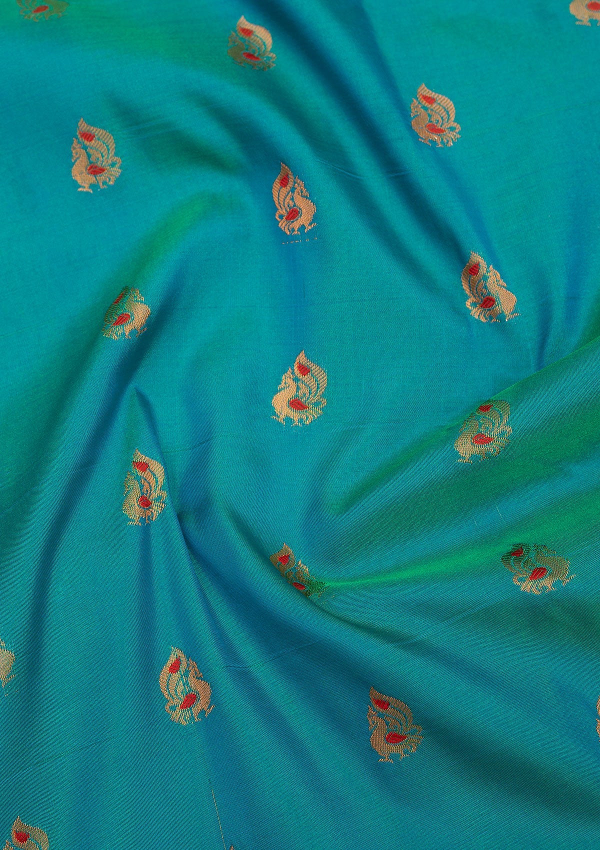Rama Green Zariwork Pure Silk Saree
