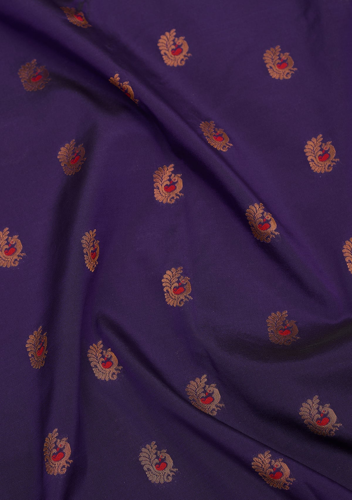 Royal Blue Zariwork Pure Silk Saree