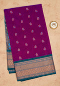 Wine Zariwork Pure Silk Saree