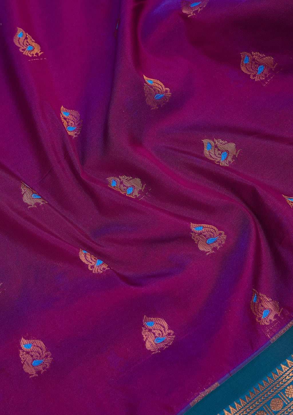 Wine Zariwork Pure Silk Saree
