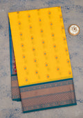 Lemon Yellow Zariwork Pure Silk Saree