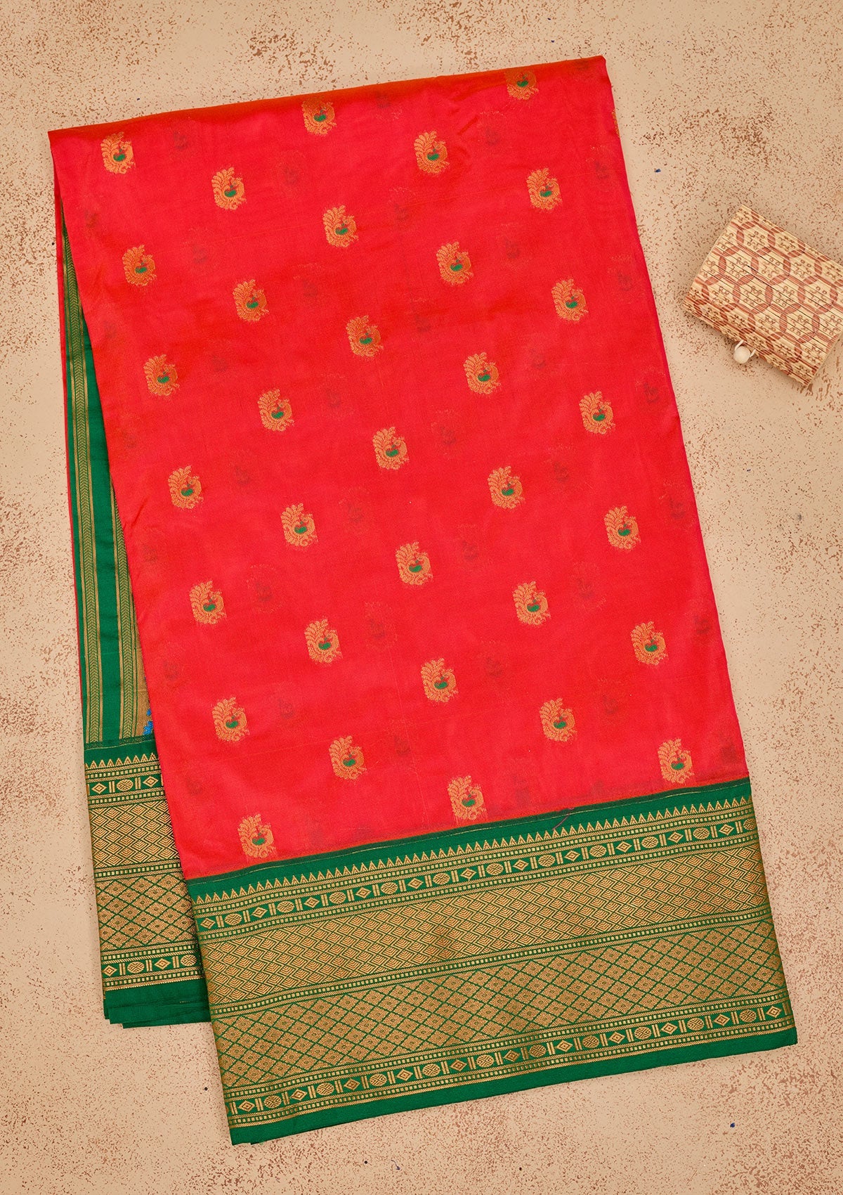 Magenta Pink Zariwork Pure Silk Saree