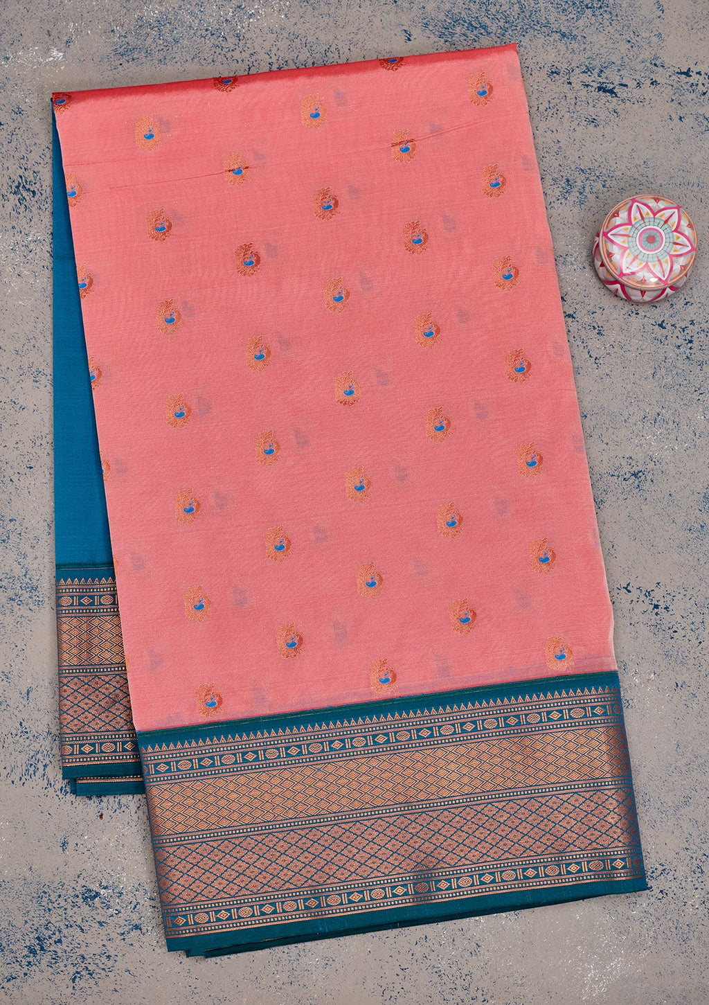 Onion Pink Zariwork Pure Silk Saree
