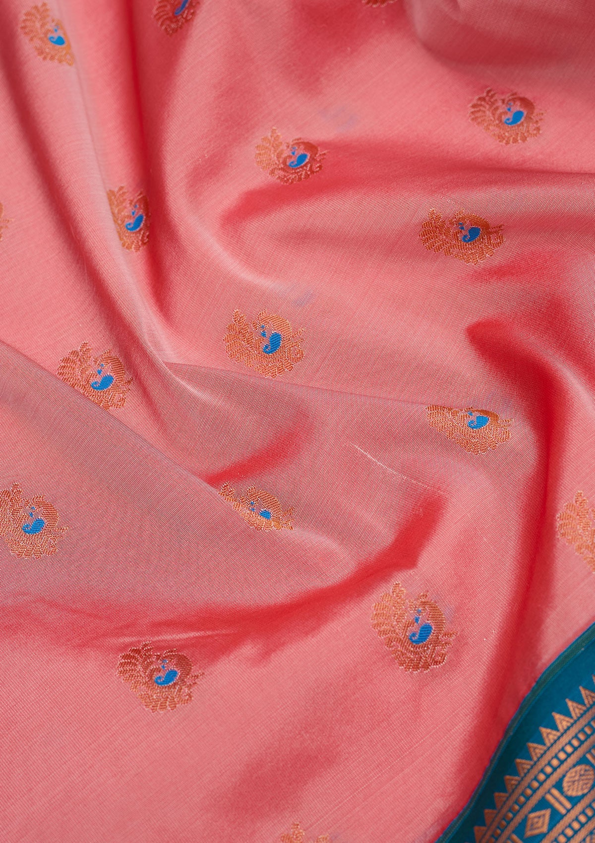 Onion Pink Zariwork Pure Silk Saree