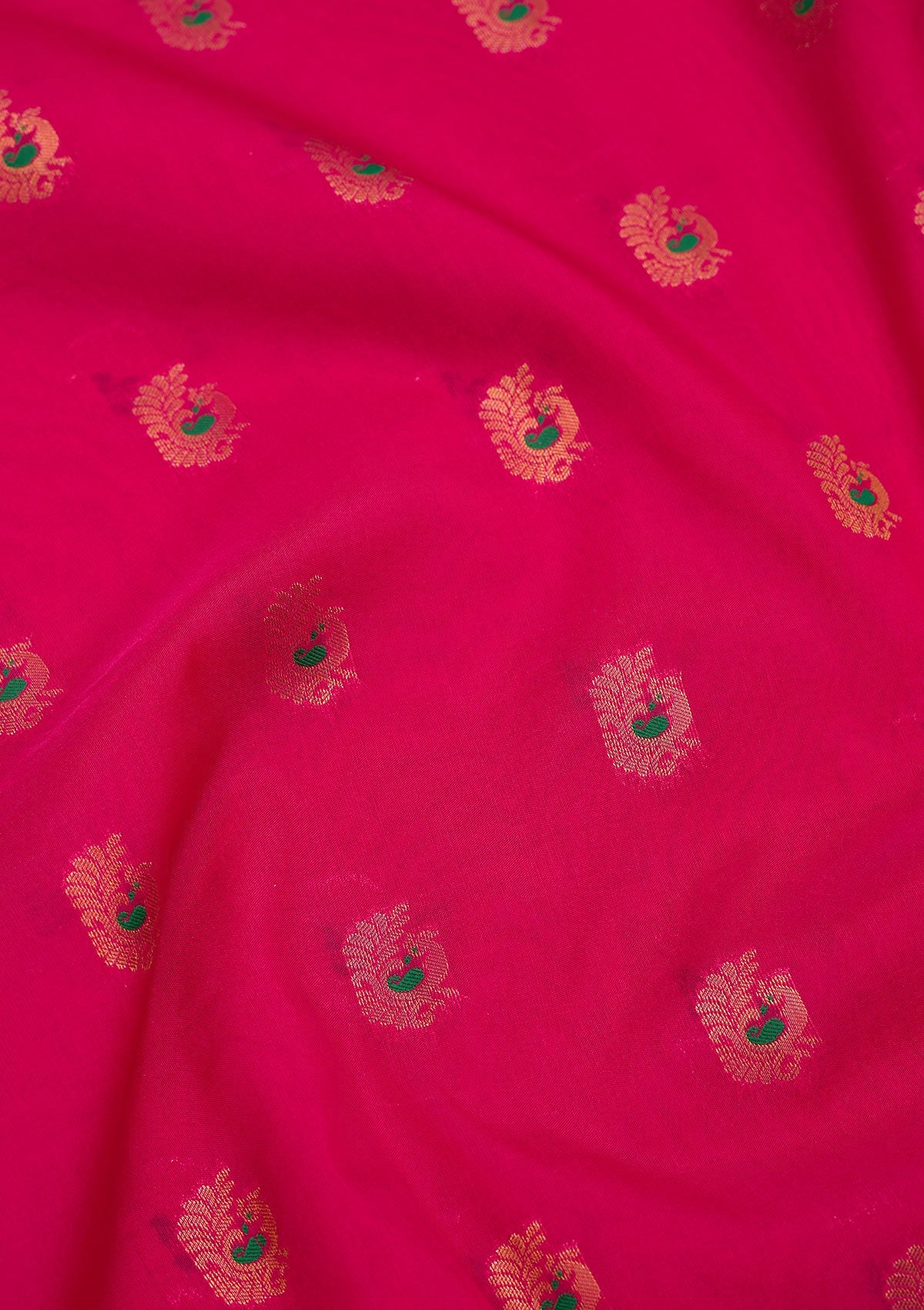 Rani Pink Zariwork Pure Silk Saree