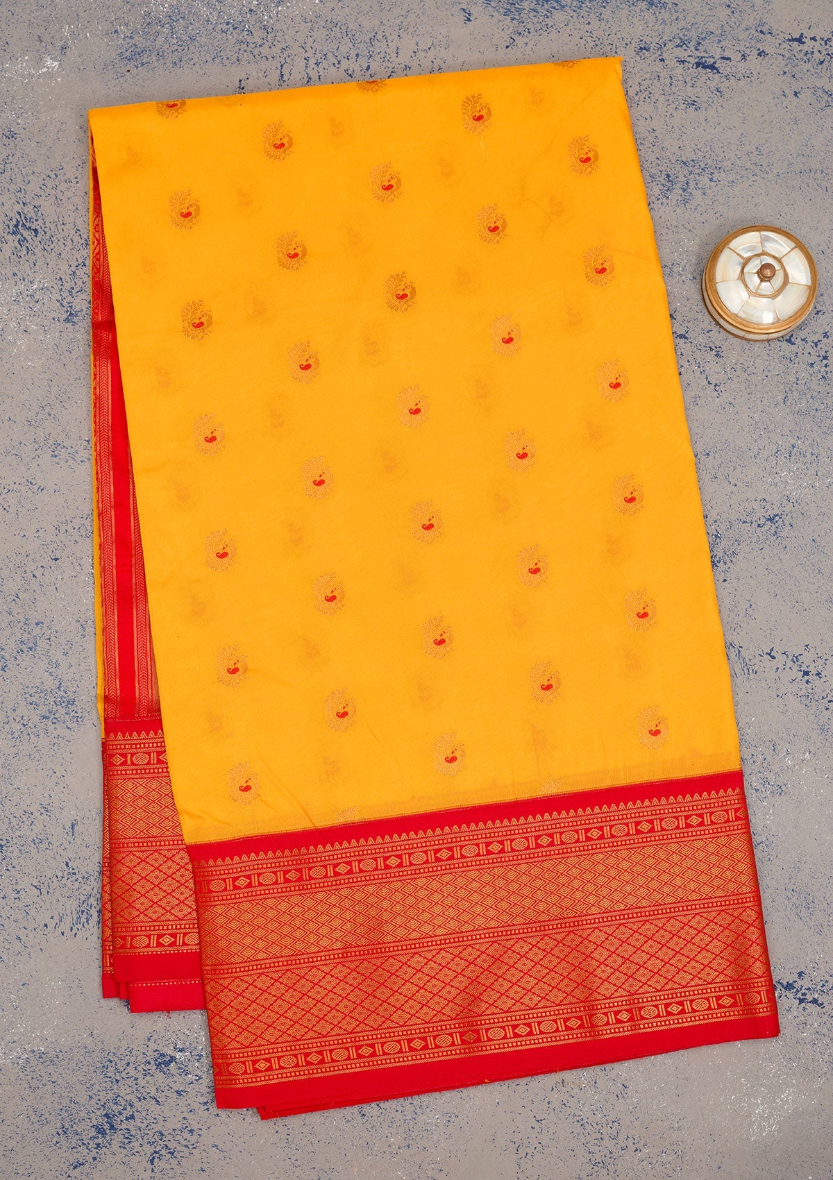 Yellow Zariwork Pure Silk Saree