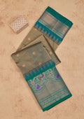 Grey Zariwork Pure Silk Saree