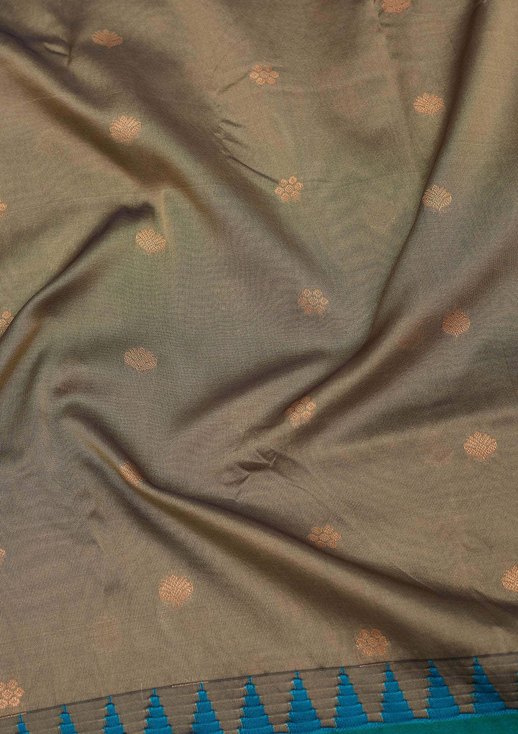 Grey Zariwork Pure Silk Saree