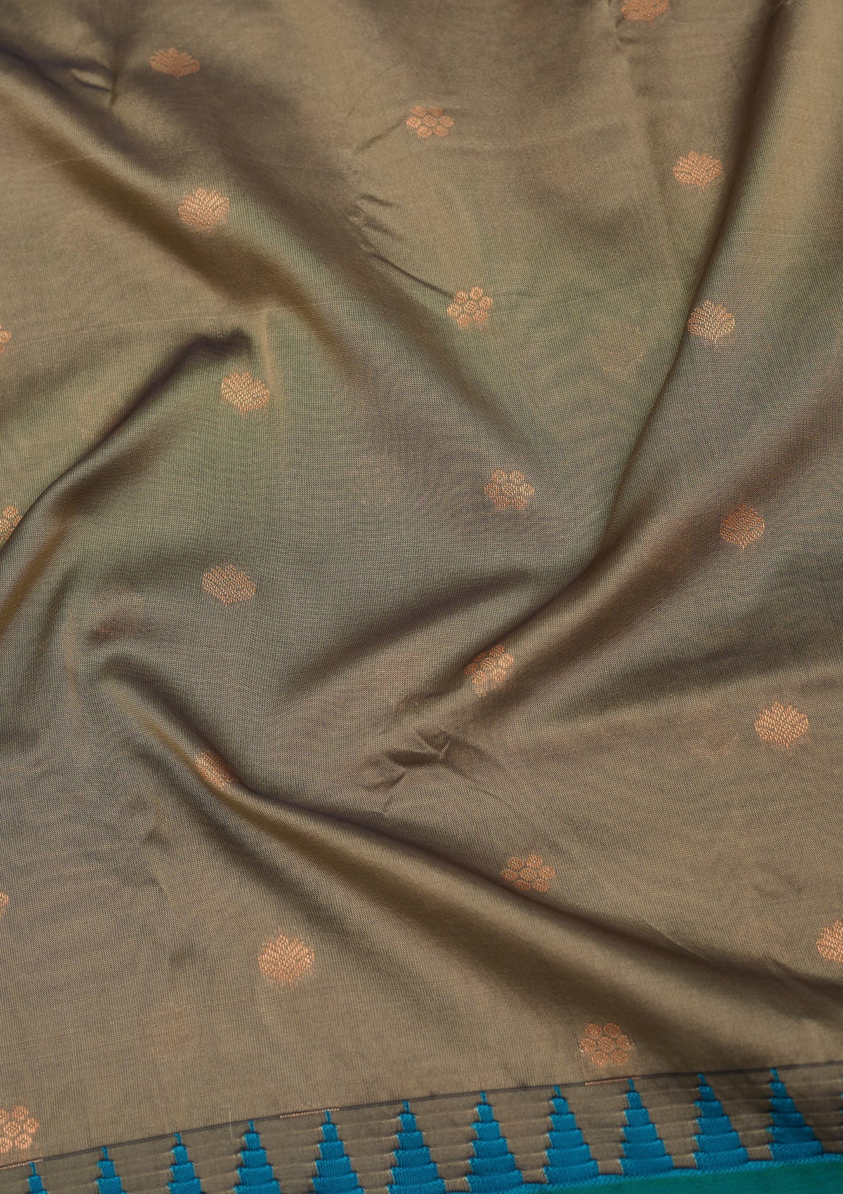 Grey Zariwork Pure Silk Saree