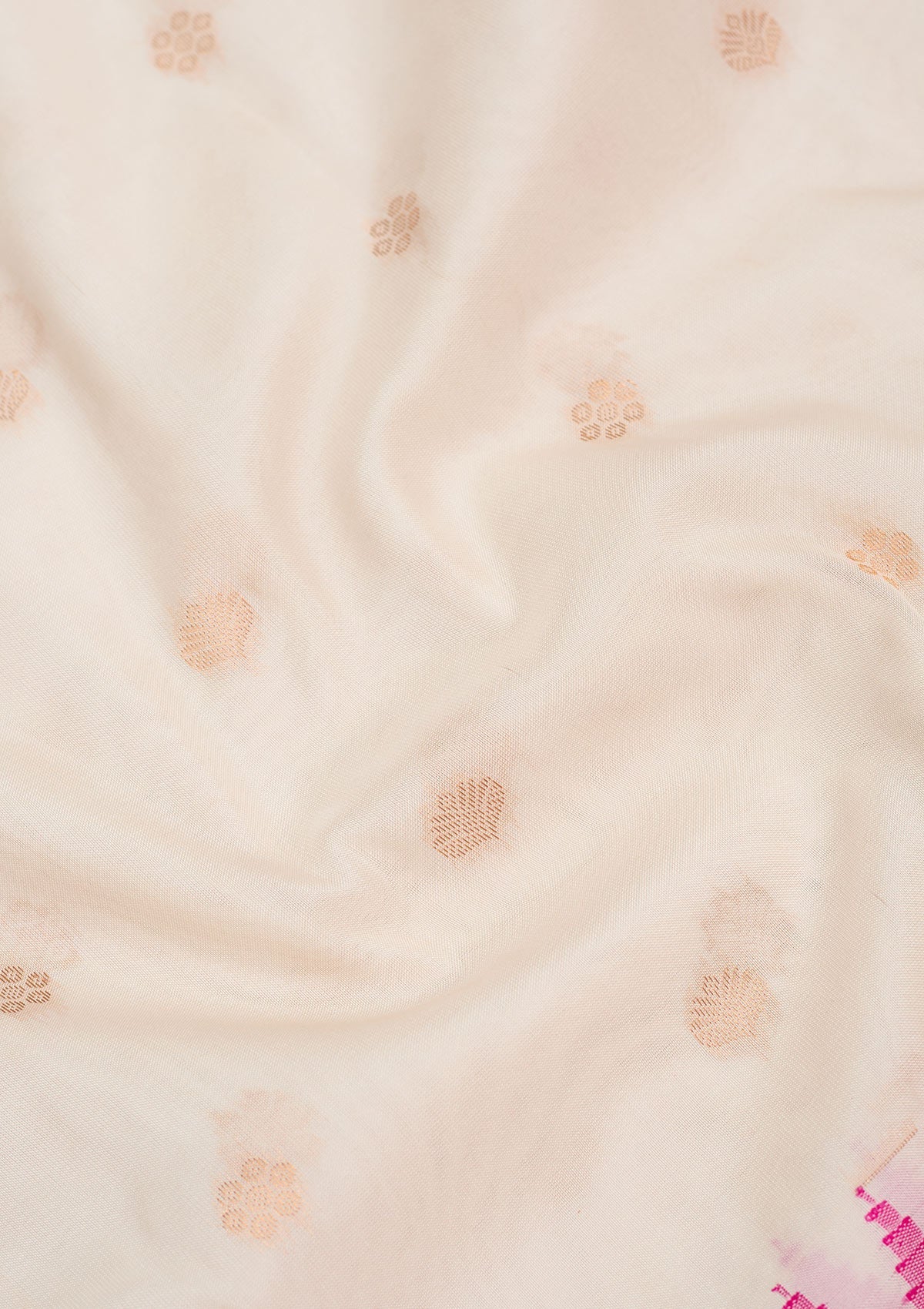 Off White Zariwork Pure Silk Saree