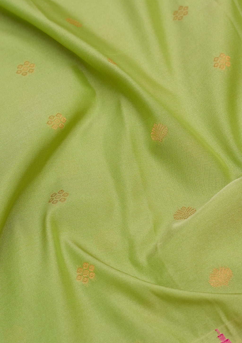 Parrot Green Zariwork Pure Silk Saree