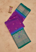Purple Zariwork Pure Silk Saree