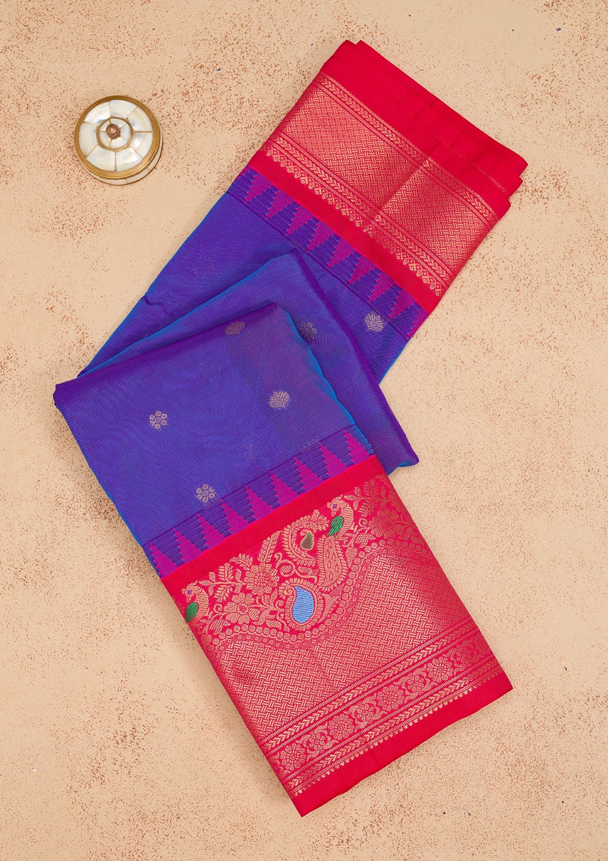 Royal Blue Zariwork Pure Silk Saree
