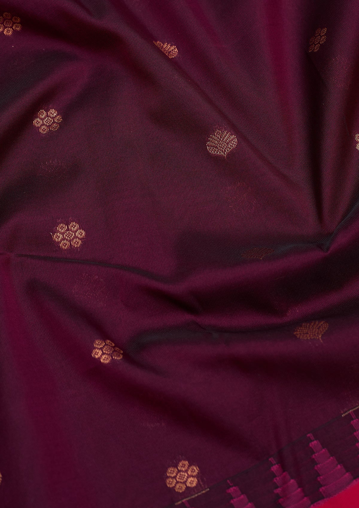 Wine Zariwork Pure Silk Saree