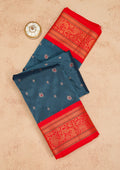 Blue Zariwork Pure Silk Saree