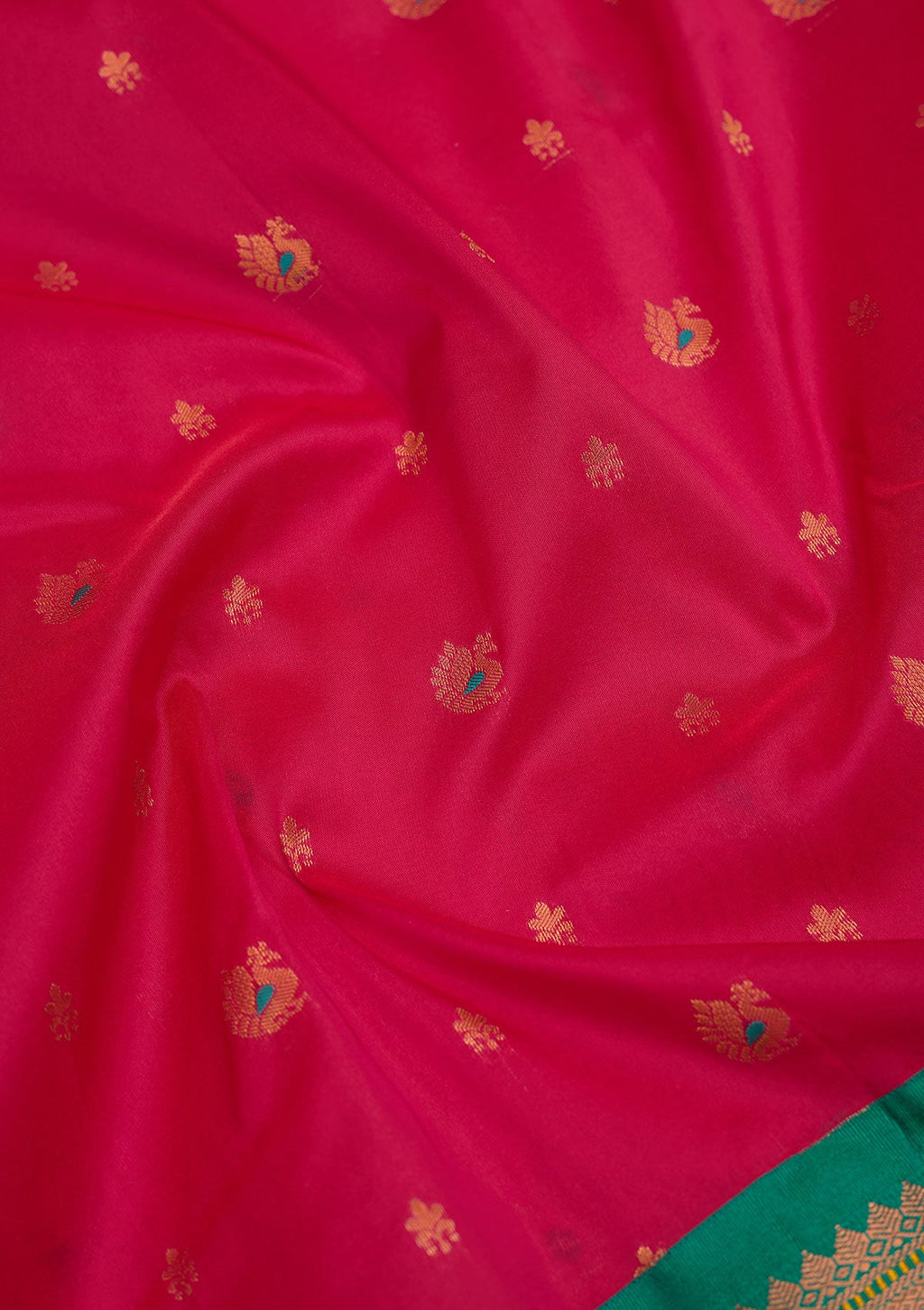 Magenta Pink Zariwork Pure Silk Saree