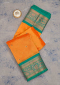 Mustard Zariwork Pure Silk Saree