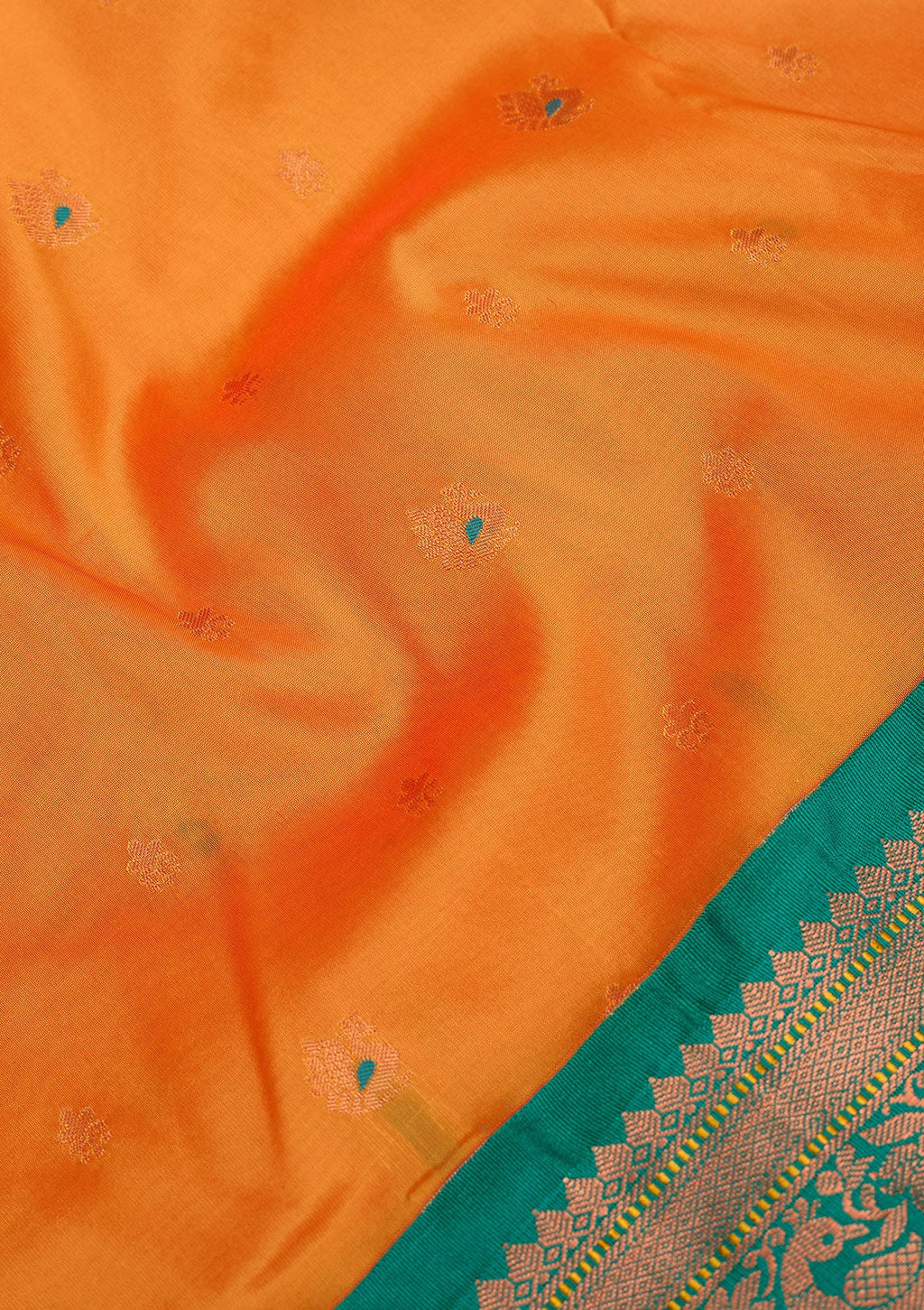 Mustard Zariwork Pure Silk Saree