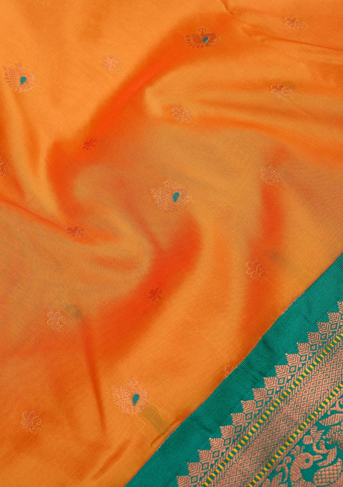 Mustard Zariwork Pure Silk Saree