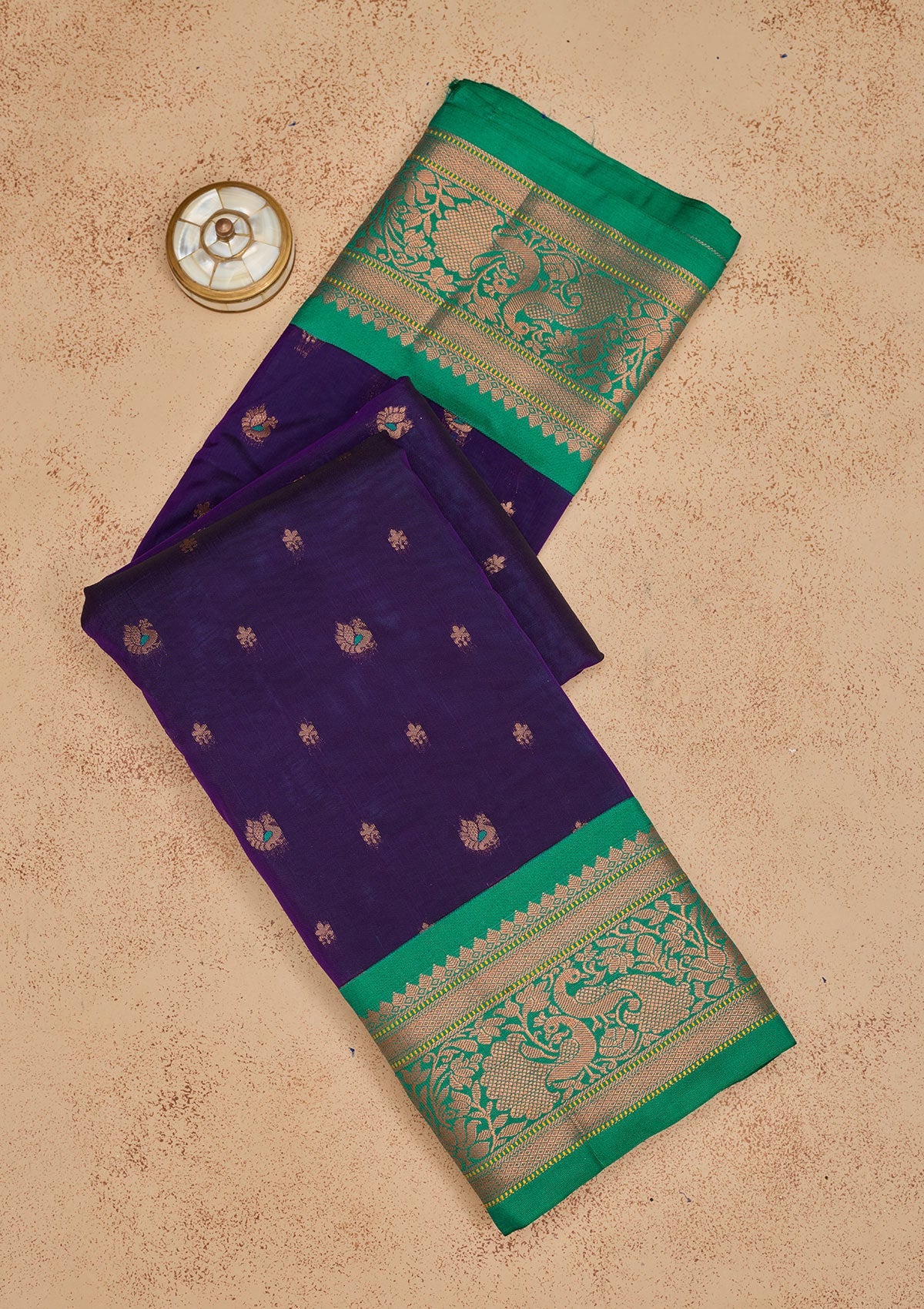Royal Blue Zariwork Pure Silk Saree
