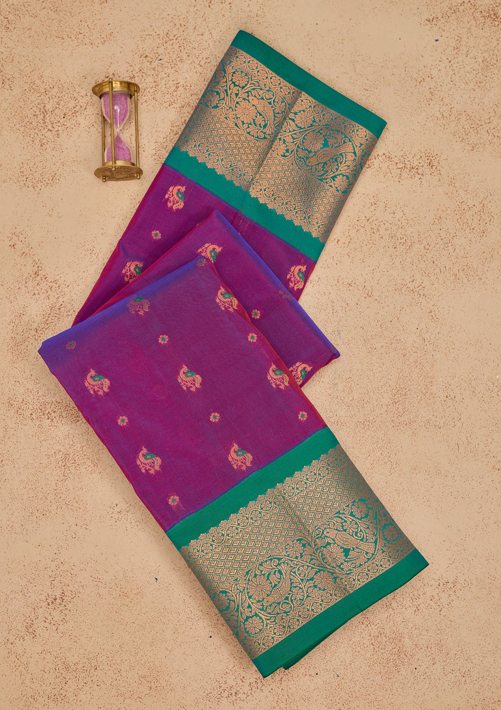 Purple Zariwork Pure Silk Saree